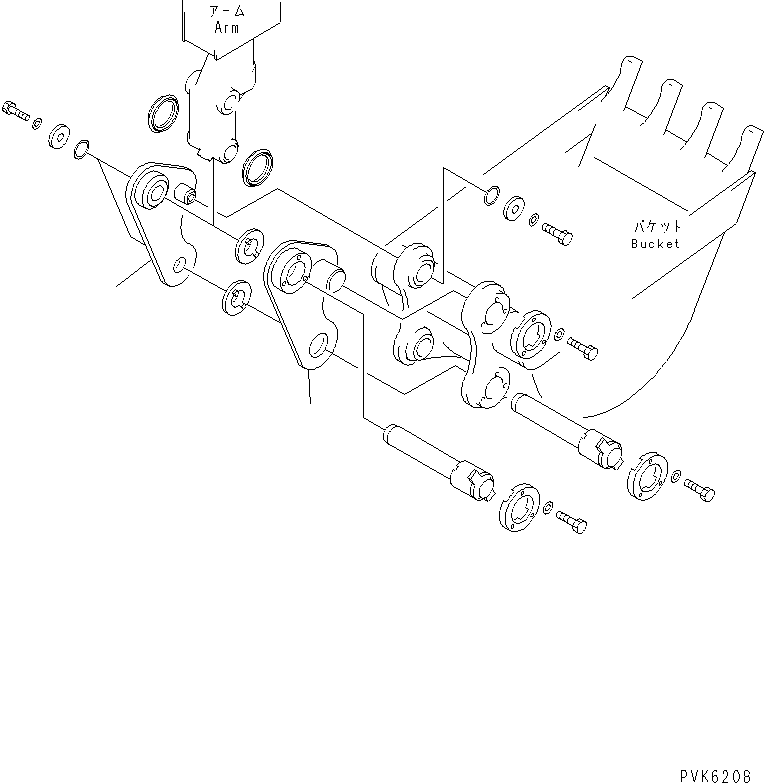 Excavators Komatsu / PC38UU-2 S/N 3001-UP(pc38uu-c) / ADDITIONAL PLATE U.(FOR BREAKER ARM)(#4669-)(360470 : T1910-01A2)