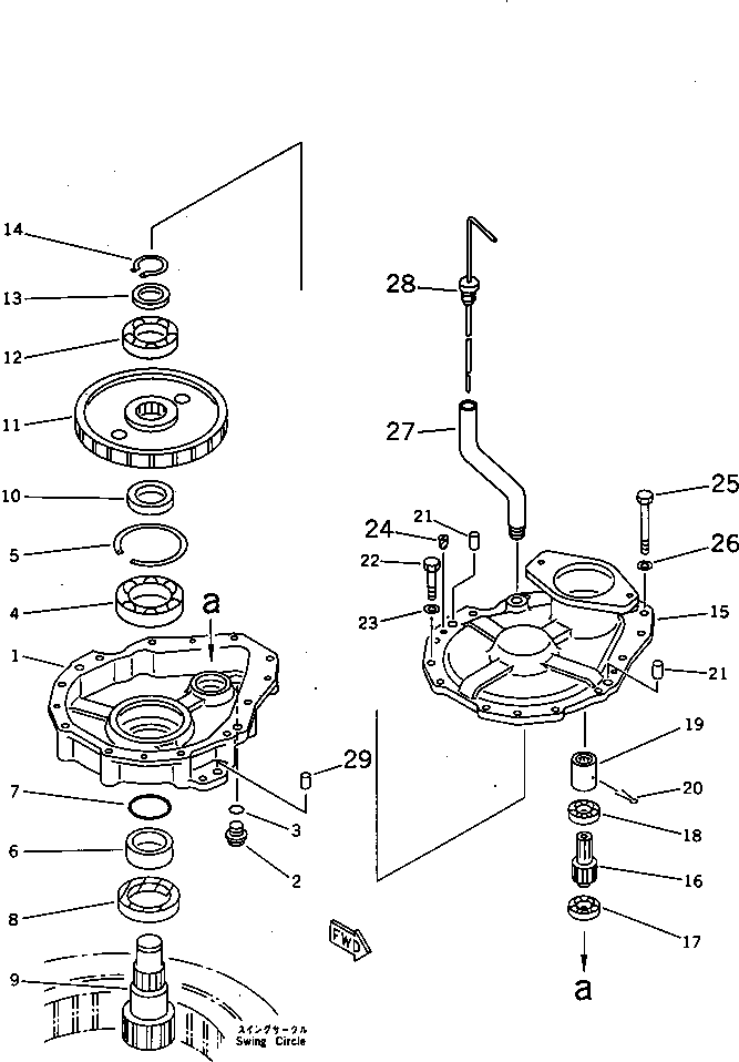 Excavators Komatsu / PC38UU-1 S/N 1001-UP(pc38uu-r) / SWING MACHINERY(060020 : 2601)