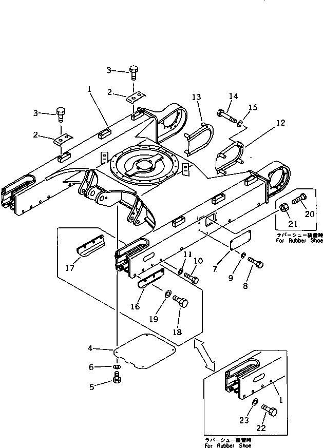 Excavators Komatsu / PC38UU-1 S/N 1001-UP(pc38uu-r) / TRACK FRAME(090010 : 3001)