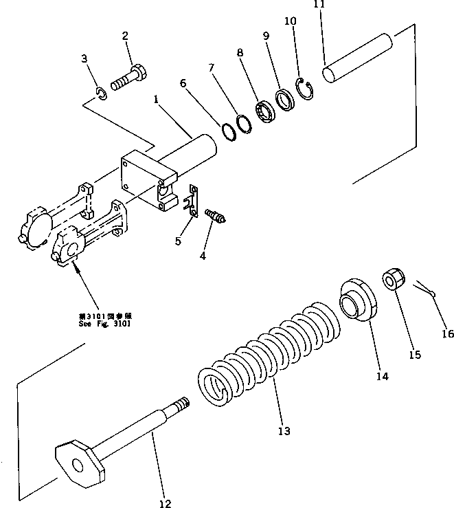 Excavators Komatsu / PC38UU-1 S/N 1001-UP(pc38uu-r) / RECOIL SPRING(090020 : 3011)