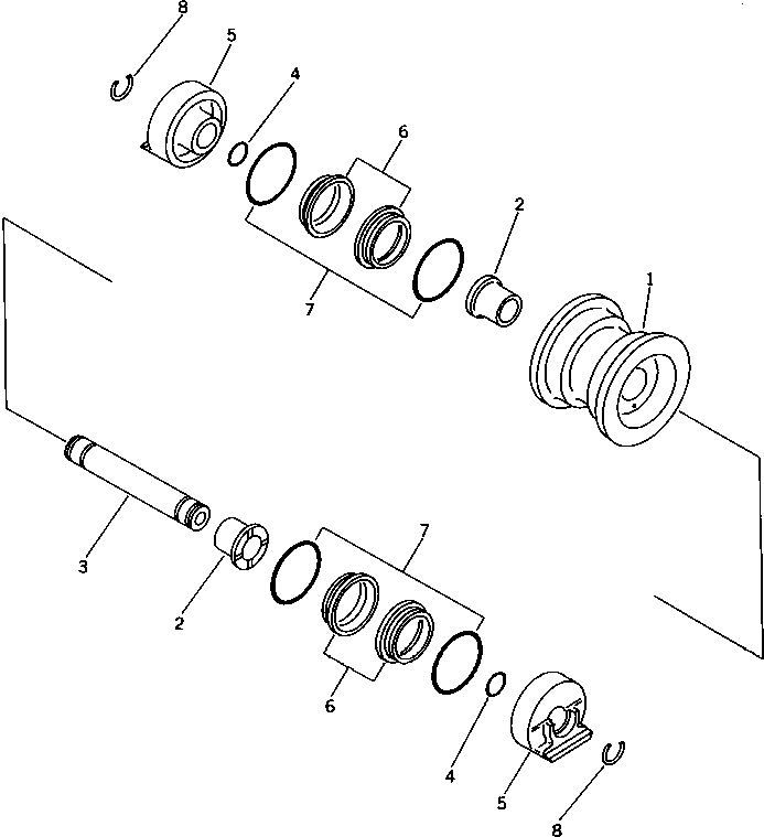 Excavators Komatsu / PC38UU-1 S/N 1001-UP(pc38uu-r) / TRACK ROLLER(090040 : 3201)
