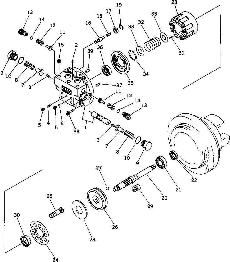 Excavators Komatsu / PC38UU-1 S/N 1001-UP(pc38uu-r) / TRAVEL MOTOR (1/2)(#1001-1059)(180110 : 6301)