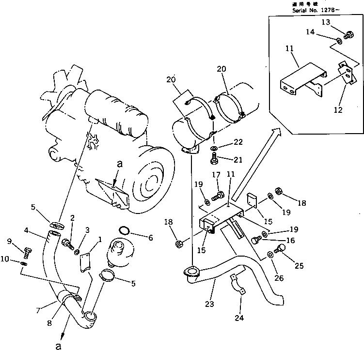 Excavators Komatsu / PC38UU-1 S/N 1001-UP(pc38uu0c) / ENGINE RELATED PARTS(030030 : 1101)