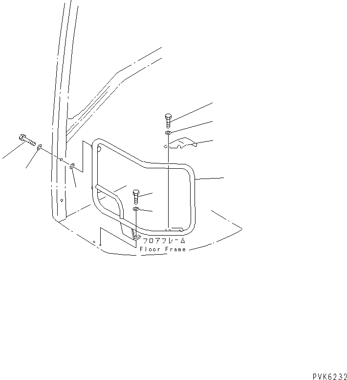 Excavators Komatsu / PC38UUM-2 S/N 1001-UP(pc38uumr) / HAND RAIL(210390 : K1810-01A0)