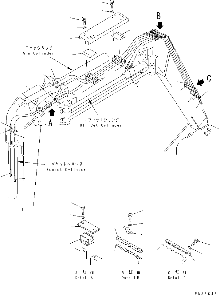 Excavators Komatsu / PC38UUM-2 S/N 1001-UP(pc38uumr) / BOOM (HYDRAULIC LINE)(360030 : T1110-03A0)