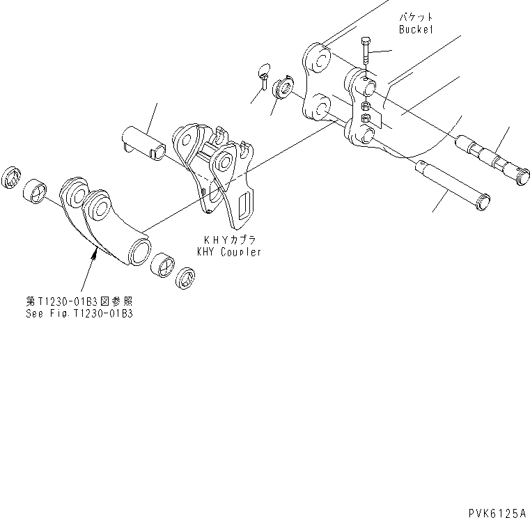 Excavators Komatsu / PC38UUM-2 S/N 1001-UP(pc38uumr) / BUCKET PIN (MULTI CHANGE) (H-TYPE BUCKET) (FOR KHY COUPLER)(#1062-)(360230 : T1235-01A8)