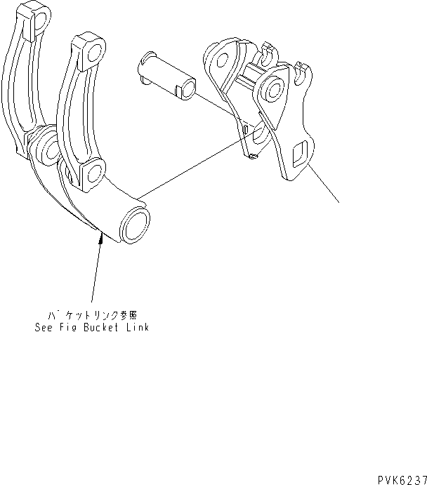 Excavators Komatsu / PC38UUM-2 S/N 1001-UP(pc38uumr) / BUCKET ADAPTER (MULTI CHANGE) (FOR KOMATSU COUPLER)(360320 : T1910-01A0)