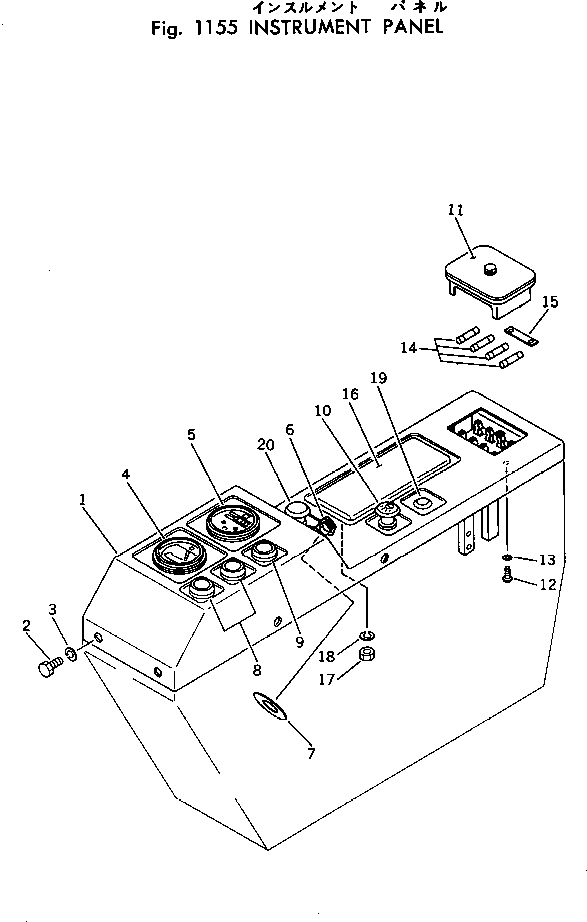 Excavators Komatsu / PC40-2 S/N 4501-UP(pc40-2c) / INSTRUMENT PANEL(030080 : 1155)