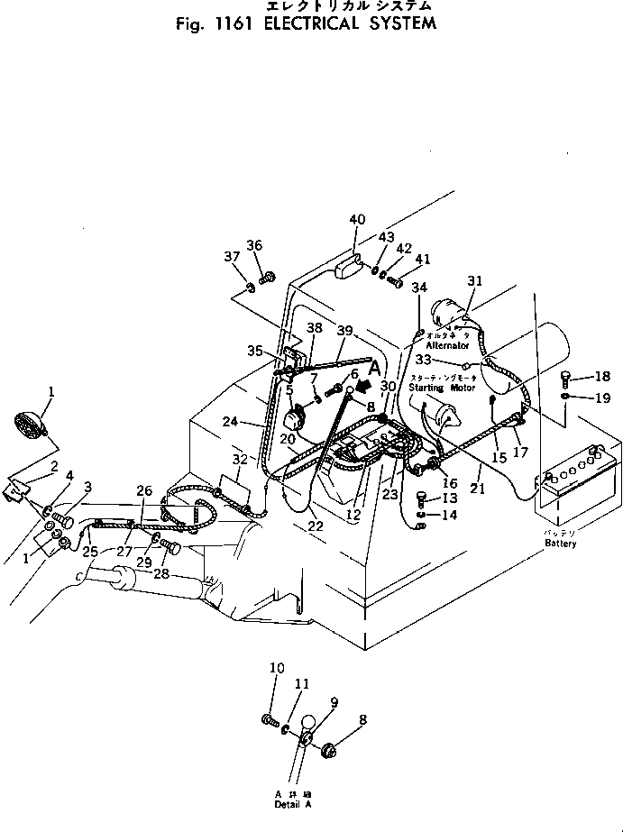 Komatsu parts book diagram for PC40-2 S/N 4501-UP: ELECTRICAL SYSTEM