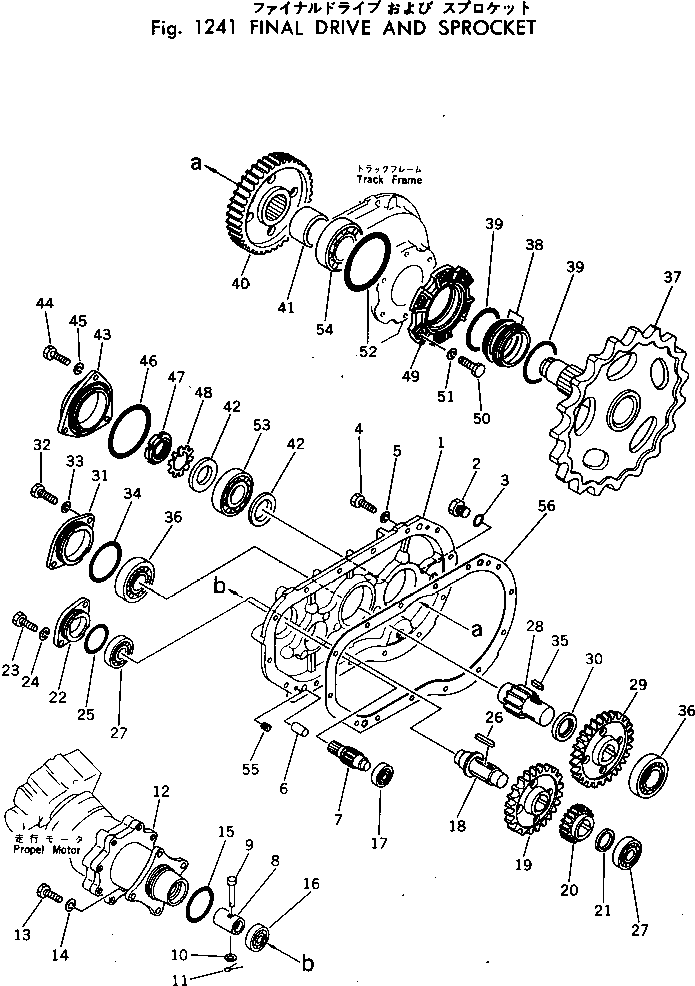 Komatsu parts book diagram for PC40-2 S/N 4501-UP: FINAL DRIVE AND SPROCKET