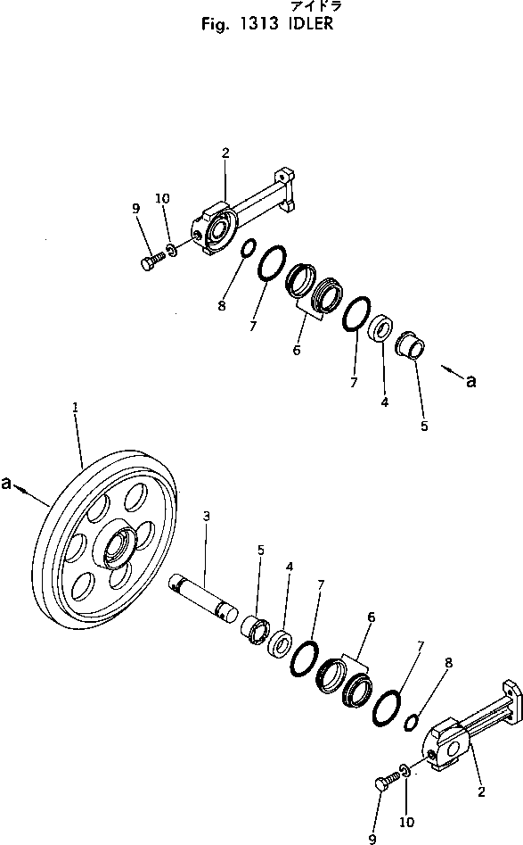 Excavators Komatsu / PC40-2 S/N 4501-UP(pc40-2c) / IDLER(090020 : 1313)
