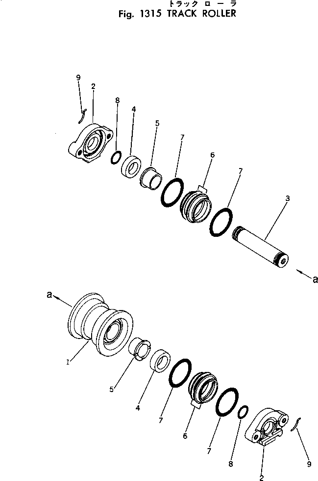 Excavators Komatsu / PC40-2 S/N 4501-UP(pc40-2c) / TRACK ROLLER(090030 : 1315)