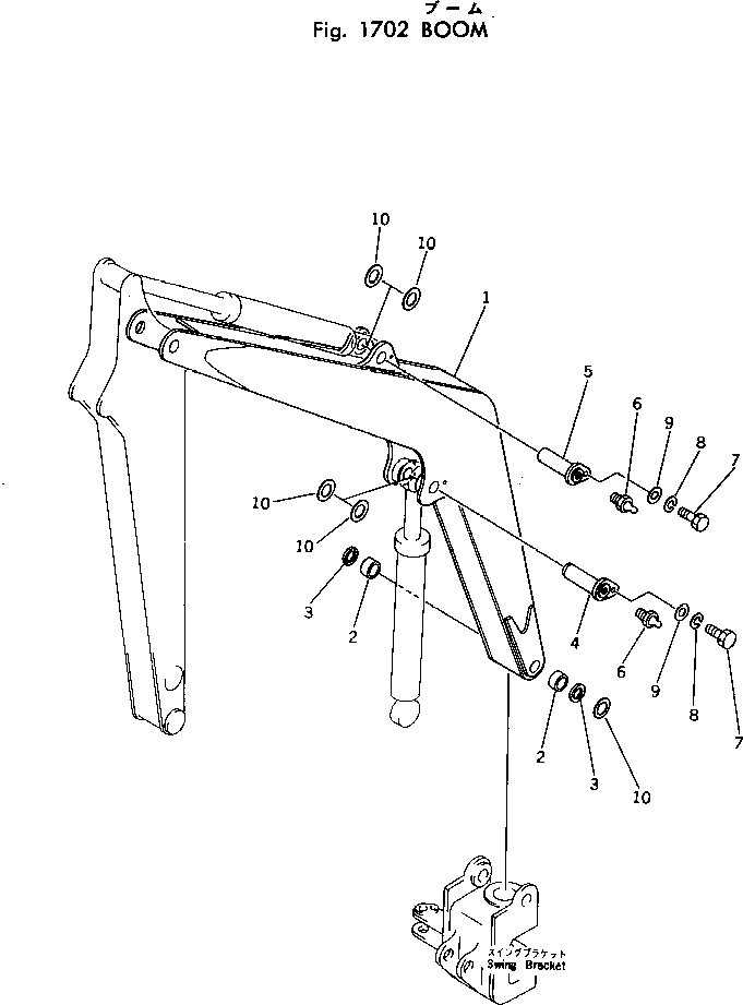 Excavators Komatsu / PC40-2 S/N 4501-UP(pc40-2c) / BOOM(210020 : 1702)