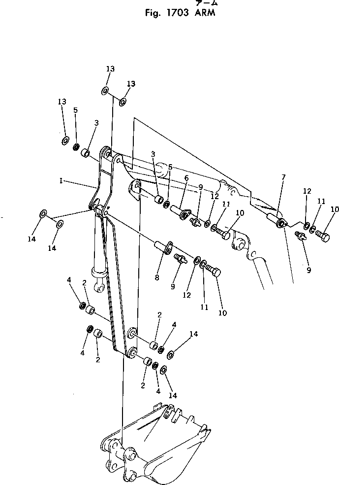 Excavators Komatsu / PC40-2 S/N 4501-UP(pc40-2c) / ARM(210030 : 1703)