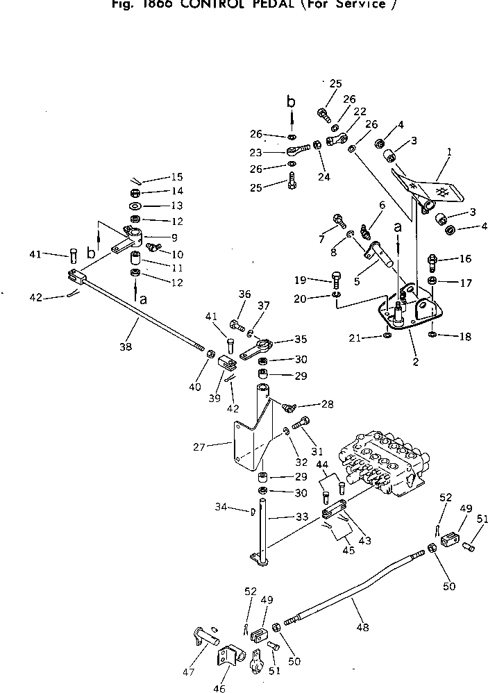Komatsu parts book diagram for PC40-2 S/N 4501-UP: CONTROL PEDAL (FOR SERVICE)