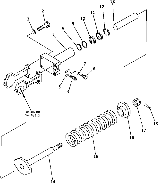 Excavators Komatsu / PC40-5 S/N 8501-UP(pc40-5c) / RECOIL SPRING(090030 : 3011)