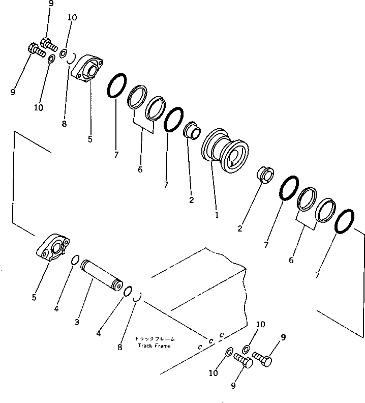 Excavators Komatsu / PC40-5 S/N 8501-UP(pc40-5c) / TRACK ROLLER(090050 : 3201)