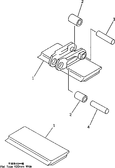 Excavators Komatsu / PC40-5 S/N 8501-UP(pc40-5c) / TRACK SHOE (FLAT TYPE)(090080 : 3471)