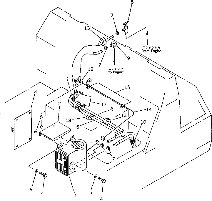 Excavators Komatsu / PC40-5 S/N 8501-UP(pc40-5c) / CAR HEATER (FOR CAB)(150150 : 5253)