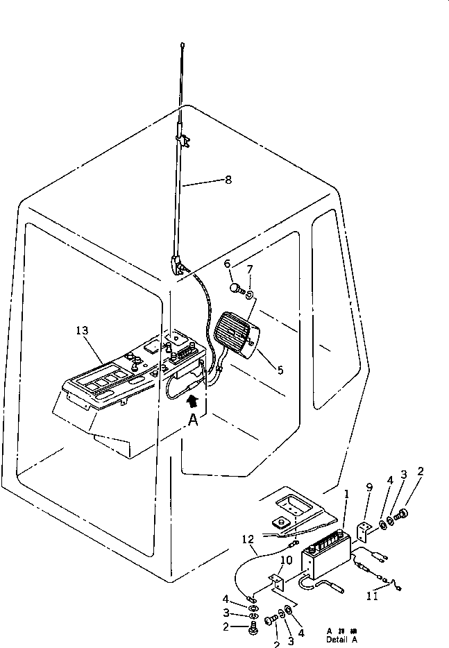 Excavators Komatsu / PC40-5 S/N 8501-UP(pc40-5c) / CAR RADIO (FOR CAB)(150160 : 5255)