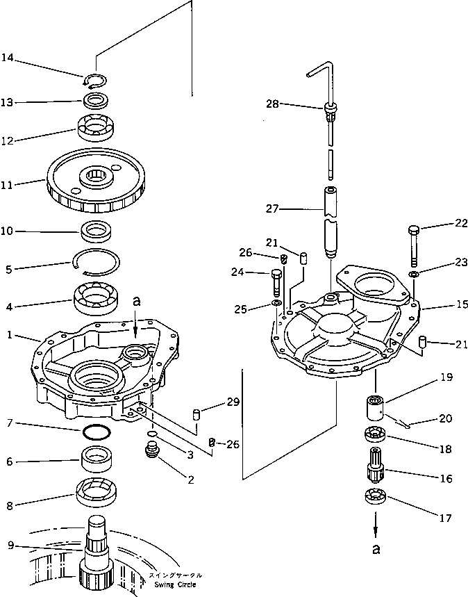 Excavators Komatsu / PC40-6 S/N 10001-UP(pc40-6r) / SWING MACHINERY(060020 : 2601)