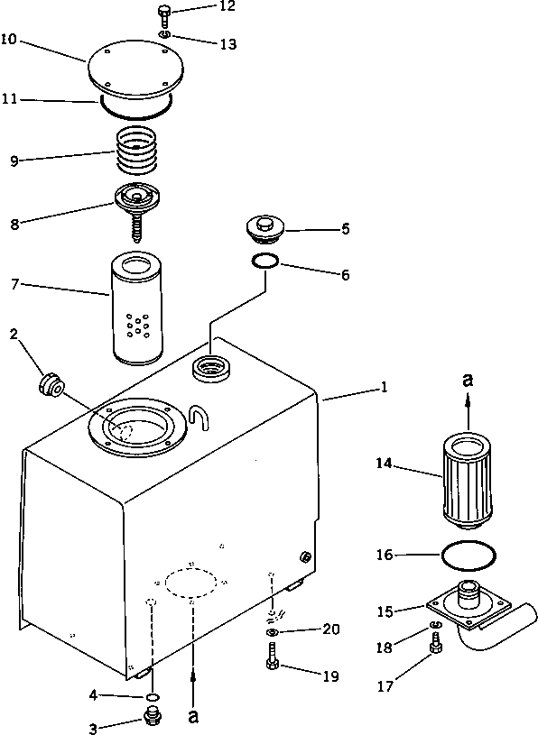 Excavators Komatsu / PC40-6 S/N 10001-UP(pc40-6r) / HYDRAULIC TANK(180010 : 6001)