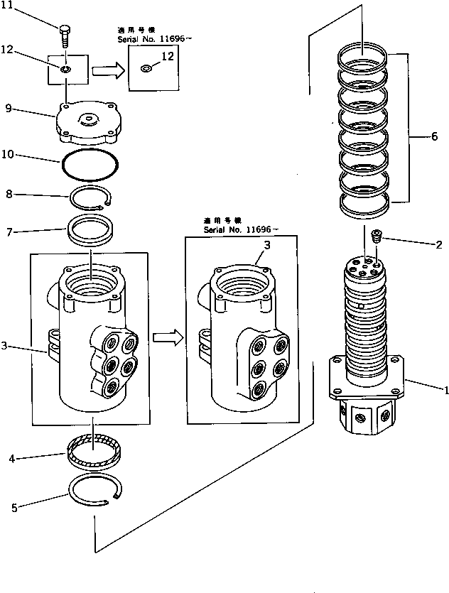 Excavators Komatsu / PC40-6 S/N 10001-UP(pc40-6r) / SWIVEL JOINT(180160 : 6401)