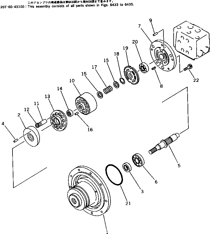 Excavators Komatsu / PC40-6 S/N 10001-UP(pc40-6r) / TRAVEL MOTOR (1/3)(#11899-)(180200 : 6433)