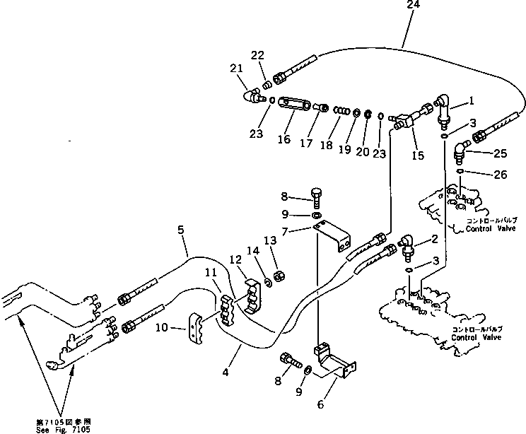 Excavators Komatsu / PC40-6 S/N 10001-UP(pc40-6r) / HYDRAULIC PIPING (BOOM CYLINDER LINE) (CHASSIS SIDE) (FOR JAPAN)(180390 : 6701)