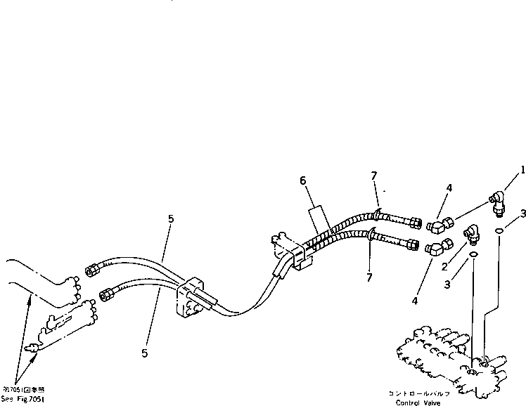 Excavators Komatsu / PC40-6 S/N 10001-UP(pc40-6r) / HYDRAULIC PIPING (ARM CYLINDER LINE) (CHASSIS SIDE)(180400 : 6703)