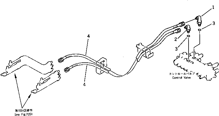 Excavators Komatsu / PC40-6 S/N 10001-UP(pc40-6r) / HYDRAULIC PIPING (BUCKET CYLINDER LINE) (CHASSIS SIDE)(180410 : 6705)