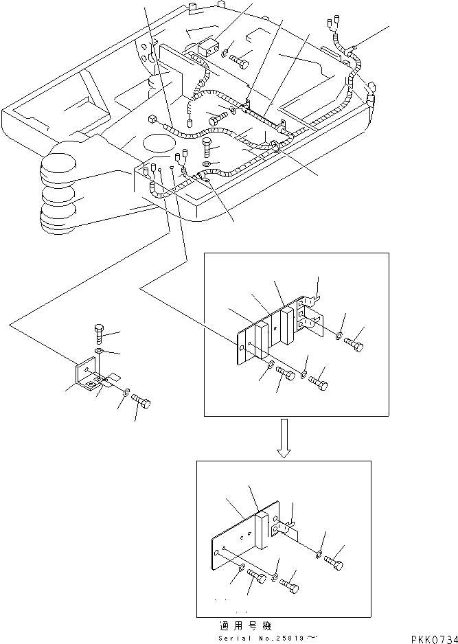Excavators Komatsu / PC40-7 S/N 18001-UP(pc40-7c) / ELECTRICAL SYSTEM (BUZZER FOR TRAVEL ALARM) (FOR U.S.A)(#24995-)(120110 : E0200-04A0)