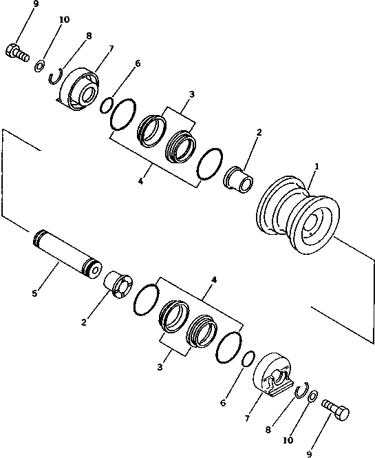 Excavators Komatsu / PC40-7 S/N 18001-UP(pc40-7c) / TRACK ROLLER (FOR RUBBER SHOE)(#18001-24521)(330080 : R0200-01A1)