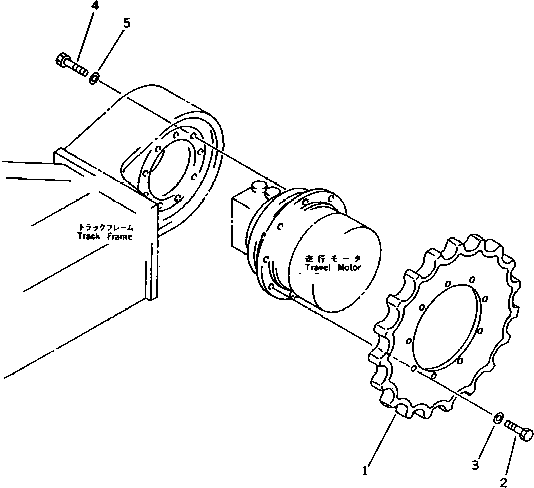 Komatsu parts book diagram for PC40-7 S/N 18001-UP: SPROCKET(#24522-)