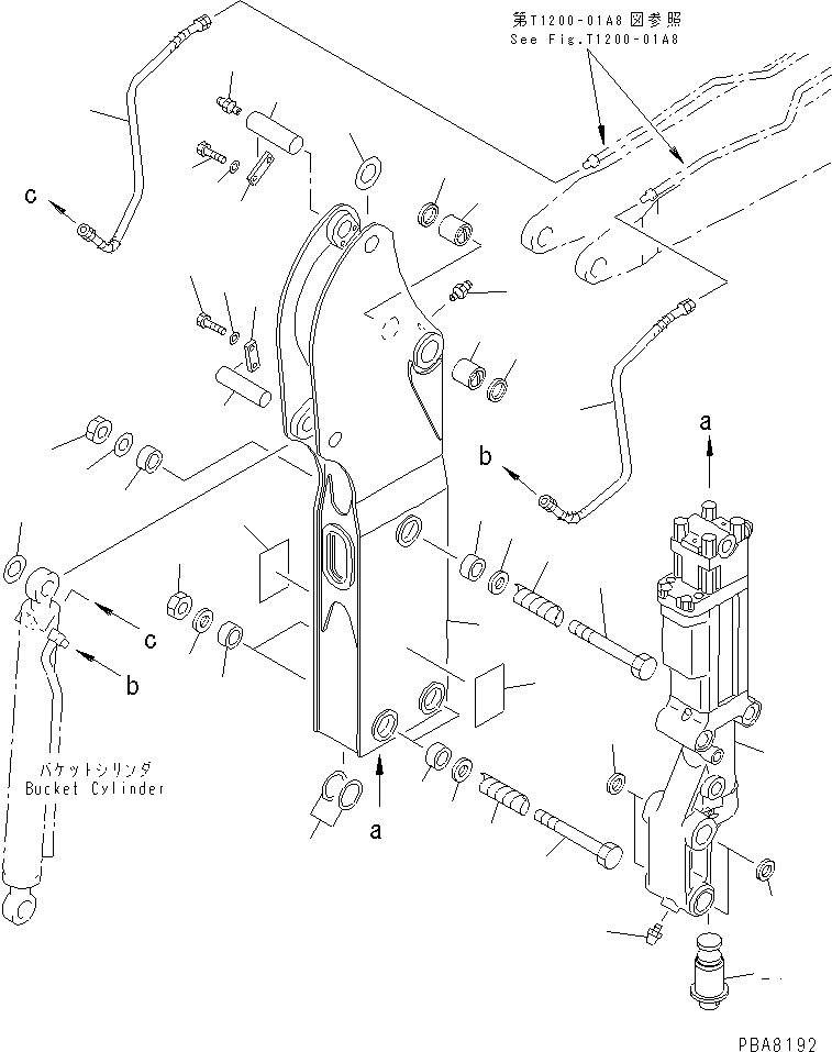 Komatsu parts book diagram for PC40-7 S/N 18001-UP: BREAKER ARM (ARM)(#24522-)