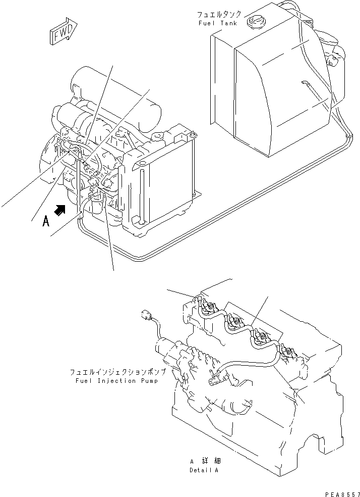 Komatsu parts book diagram for PC40-7 S/N 18001-UP: PERIODICAL REPLACEMENT CRITICAL PARTS (1/2) (FUEL HOSE)(#24522-)