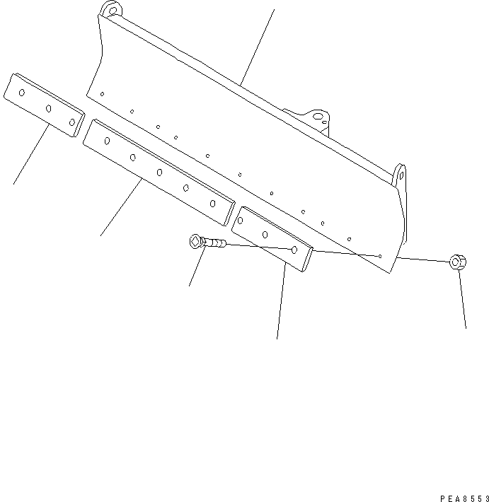 Komatsu parts book diagram for PC40-7 S/N 18001-UP: POWER TILT MECHANICAL ANGLE BLADE(#24522-)