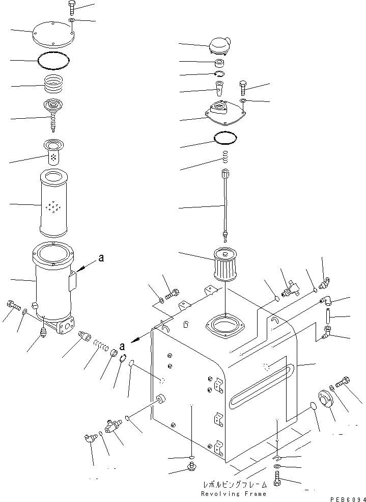 Excavators Komatsu / PC400-6C S/N 30001-UP (-50cent. Spec.)(pc400-2c) / HYDRAULIC TANK(#30249-31999)(150010 : H0110-01A3)