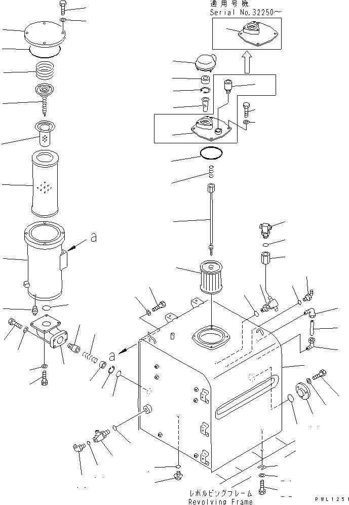 Excavators Komatsu / PC400-6C S/N 30001-UP (-50cent. Spec.)(pc400-2c) / HYDRAULIC TANK(#32001-)(150020 : H0110-01A3A)