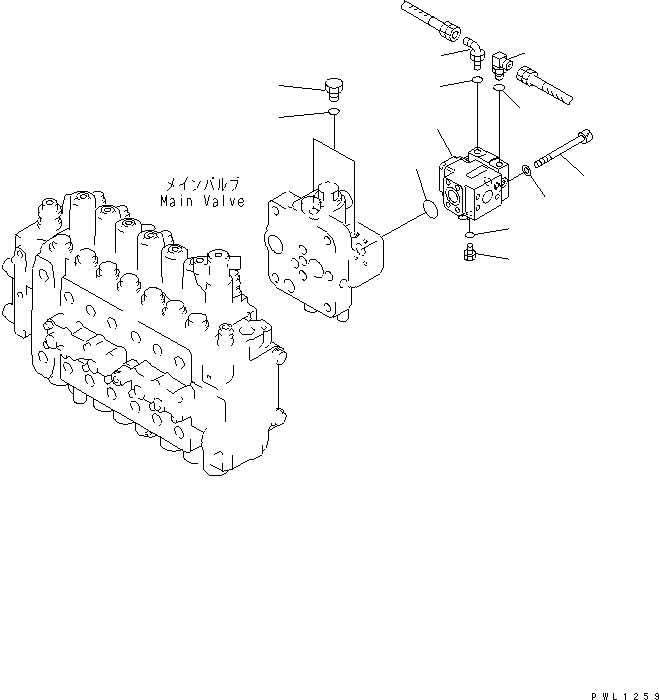 Excavators Komatsu / PC400-6C S/N 30001-UP (-50cent. Spec.)(pc400-2c) / MAIN VALVE (PLUG)(#32001-)(150100 : H0120-03B1A)