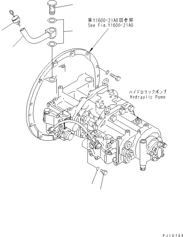 Excavators Komatsu / PC400-6C S/N 30001-UP (-50cent. Spec.)(pc400-2c) / MAIN PUMP (CONNECTING PARTS) (FOR CIS)(#32505-)(150130 : H0210-01A1A)