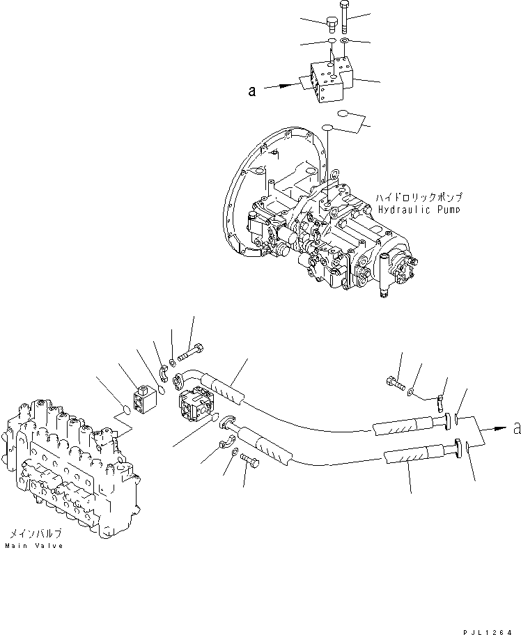 Excavators Komatsu / PC400-6C S/N 30001-UP (-50cent. Spec.)(pc400-2c) / DELIVERY LINE (WITHOUT INLINES FILTER)(#32001-32249)(150190 : H0312-01A2A)