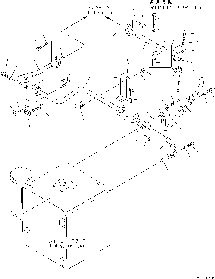 Excavators Komatsu / PC400-6C S/N 30001-UP (-50cent. Spec.)(pc400-2c) / OIL COOLER LINES(#30249-)(150210 : H0320-01A1)