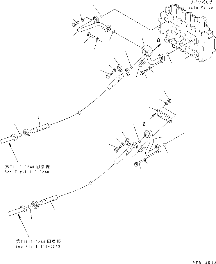 Excavators Komatsu / PC400-6C S/N 30001-UP (-50cent. Spec.)(pc400-2c) / ARM AND BUCKET LINE (VALVE ARM LINE)(#30249-)(150310 : H1220-01A1)