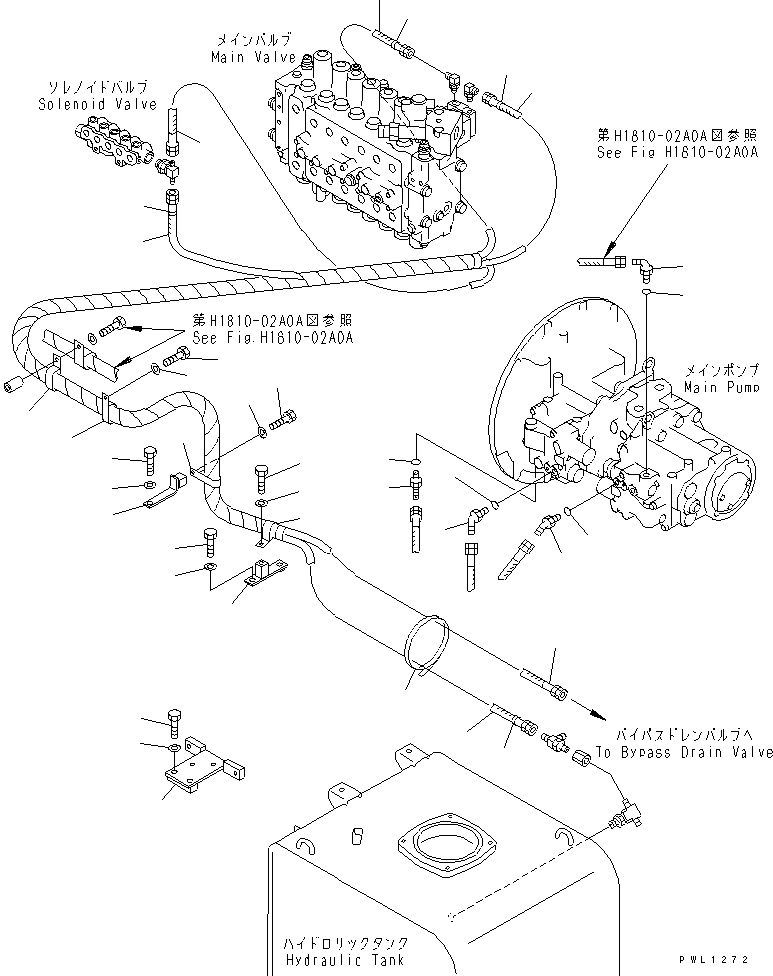 Excavators Komatsu / PC400-6C S/N 30001-UP (-50cent. Spec.)(pc400-2c) / LS LINE (GEAR PUMP LINE) (WITHOUT EPC VALVE)(#32001-)(150430 : H1810-01A3A)