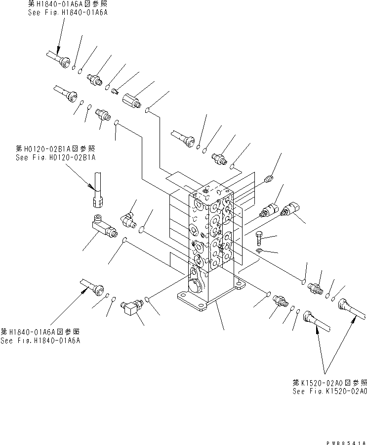 Excavators Komatsu / PC400-6C S/N 30001-UP (-50cent. Spec.)(pc400-2c) / SHUTTLE VALVE (WITH SENSOR)(#32001-)(150520 : H1833-01A2A)