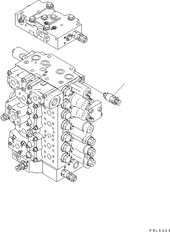 Komatsu parts book diagram for PC400-7-M1 S/N 50001-UP: RELIEF VALVE (250 KG/CM2) (FOR SERVICE VALVE)