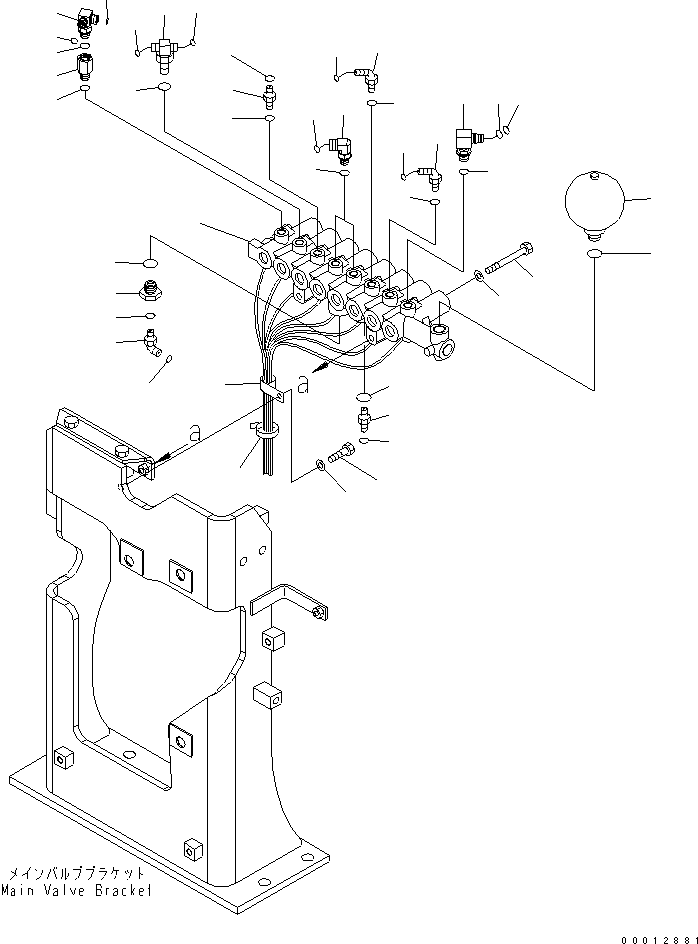 Komatsu parts book diagram for PC400-7-M1 S/N 50001-UP: SOLENOID VALVE (VALVE) (1 ACTUATOR)