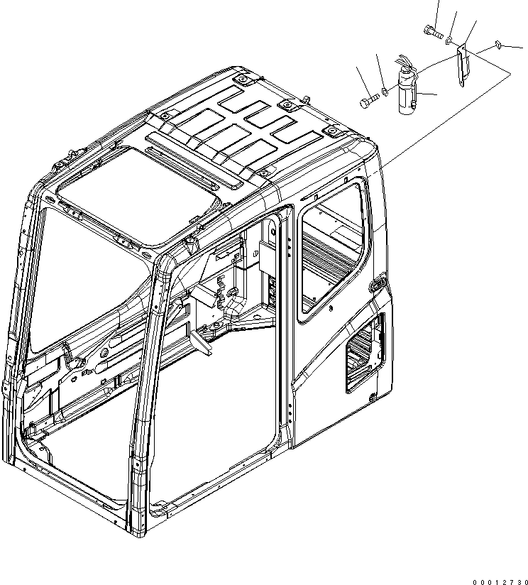 Komatsu parts book diagram for PC400-7-M1 S/N 50001-UP: EXTINGUISHER (JAPANESE)