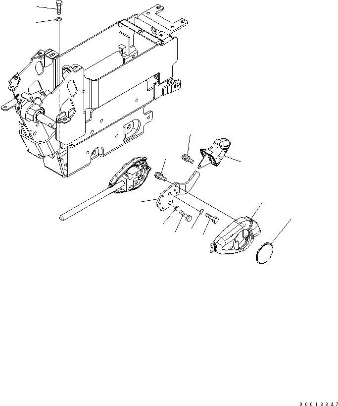 Komatsu parts book diagram for PC400-7-M1 S/N 50001-UP: FLOOR FRAME (OPERATOR'S CAB) (LEVER KNOB)